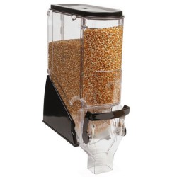 FixtureDisplays® 4PK 3.5 Gallon Food Dispenser Gravity Bins Continuous Flow w/ Label Holder, Space Saving Containers for Convenient Storage of Rice Nuts Beans Cereals 06108TR-MBS－4PK