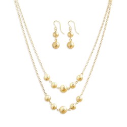 Diane Katzman Stardust Necklace & Earring Set Gold Plated 10002