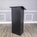 FixtureDisplays® Black MDF Wood Podium Church Pulpit School Lectern Conference Debate Stand 23X12X44