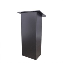 FixtureDisplays® Black MDF Wood Podium Church Pulpit School Lectern Conference Debate Stand 23X12X44