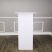 FixtureDisplays® White MDF Wood Podium Church Pulpit School Lectern Conference Debate Stand 23X12X44