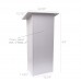 FixtureDisplays® White MDF Wood Podium Church Pulpit School Lectern Conference Debate Stand 23X12X44