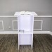 FixtureDisplays® White MDF Wood Podium Church Pulpit School Lectern Conference Debate Stand 23X12X44