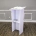 FixtureDisplays® White MDF Wood Podium Church Pulpit School Lectern Conference Debate Stand 23X12X44