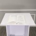 FixtureDisplays® White MDF Wood Podium Church Pulpit School Lectern Conference Debate Stand 23X12X44