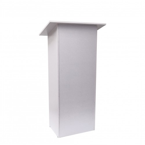 FixtureDisplays® White MDF Wood Podium Church Pulpit School Lectern Conference Debate Stand 23X12X44