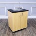 FixtureDisplays Portable Sink Self Contained Hand Wash Station Mobile Sink Water Fountain Portable Sink Water Supply w/Pump 110V Power Caulk All Places to Water Proof 10122