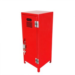 Fixturedisplays® Mini Metal Locker With Key And Lock Red 4.2 X 4.2 X 11