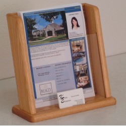 FixtureDisplays® Countertop Literature Display w/Business Card Pocket 104298