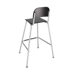 FixtureDisplays® Beige Bar Stool with Wooden Seat 11037