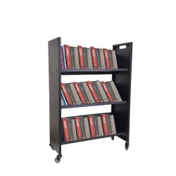 FixtureDisplays® Metal Book Cart Rooling Book Truck Library Book Cart Wheels Pew Cart Book Trolley 11241-L