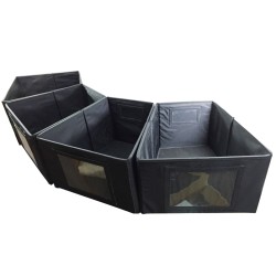 FixtureDisplays® Fabric Storage Bins Black Pie Shaped Bin Organizer Baskets Closet 11441-1PK