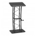 FixtureDisplays® Curved Podium, Truss Metal/ Wood Pulpit Lectern With A Saucer 11568