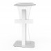 FixtureDisplays® Clear Acrylic Lucite Podium Pulpit Lectern w/ white Plexiglass Church cross LED Light 11673+1803-1