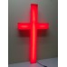 FixtureDisplays® Cross, Christian LIGHTED Church Sign Red Plexiglass LED Light 11673