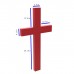 FixtureDisplays® Cross, Christian LIGHTED Church Sign Red Plexiglass LED Light 11673