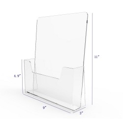 FixtureDisplays® Literature Holder, Clear Acrylic Stand 11827