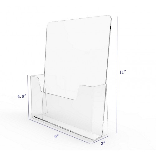 FixtureDisplays® Literature Holder, Clear Acrylic Stand 11827