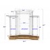 FixtureDisplays® Podium, Wood Base w/ Clear Ghost Acrylic, lectern, pulpit, 3 tier construction - ASSEMBLY REQUIRED 11909