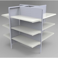 FixtureDisplays® Gondola Frames Four Way Rack With 12 Standard Wal-Mart 30