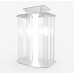 FixtureDisplays® Unassembled Acrylic/lectern/pulpit/lucite/plexiglass/podium/led Cross 1803-4+11673-WHITE