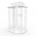 FixtureDisplays® Unassembled Acrylic/lectern/pulpit/lucite/plexiglass/podium/led Cross 1803-4+11673-WHITE