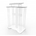 FixtureDisplays® Unassembled Acrylic/lectern/pulpit/lucite/plexiglass/podium/led Cross 1803-4+11673-WHITE