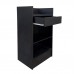 FixtureDisplays® Black Cash Wrap Cash Register Stand w/ Adjustable Storage Shelf 119721