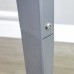 FixtureDisplays® Acrylic Podium for Floor, Aluminum Pole & Base - Clear & Silver 119741