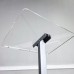 FixtureDisplays® Acrylic Podium for Floor, Aluminum Pole & Base - Clear & Silver 119741