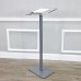 FixtureDisplays® Acrylic Podium for Floor, Aluminum Pole & Base - Clear & Silver 119741