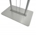 FixtureDisplays® Podium for Floor, Cross Design, Steel & MDF - Silver 119759