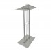 FixtureDisplays® Podium for Floor, Cross Design, Steel & MDF - Silver 119759