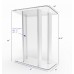 Acrylic Podium with Aluminum Sides, 1-Color Custom Graphic – Clear & Silver 119933