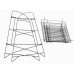 FixtureDisplays® 3-Tier Wire Display Rack Bakery Snacks Confection Tray Display Countertop Stand Black 120047