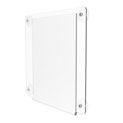 FixtureDisplays® Clear Window Sign Holder with Suction Cups (8.5-x-11-inch) Made from Durable PET Material Shatter Resistant 12068