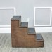 FixtureDisplays® Deluxe Wood Pet Stairs Pet- Dog /Cat 4 Steps/Stairs To Access Bed, Sofa, Step Ladder 22