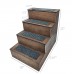 FixtureDisplays® Deluxe Wood Pet Stairs Pet- Dog /Cat 4 Steps/Stairs To Access Bed, Sofa, Step Ladder 22