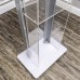 FixtureDisplays® Clear Acrylic Plexiglass Podium Steel Sides Church Pulpit School Lectern Debate Funeral Home Conference 14306