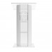 FixtureDisplays® Clear Acrylic Plexiglass Lucite Podium Curved Brushed Stainless Steel Sides Pulpit Lectern With Pray Hand 14307+12152