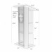 FixtureDisplays® Clear Acrylic Plexiglass Lucite Podium Curved Brushed Stainless Steel Sides Pulpit Lectern With Pray Hand 14307+12152