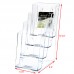 FixtureDisplays® 4 Tier Leaflet Holder Tri-fold Literature Holder Clear Acrylic Wall Mountable 14912