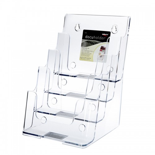 FixtureDisplays® 4 Tier Leaflet Holder Bi-fold 6