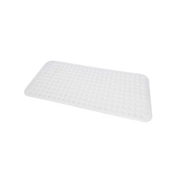 FixtureDisplays® Bath, Shower, Tub Mat, 32x16, Machine Washable, Antibacterial, BPA, Latex, Phthalate Free, Bathtub Mats with Drain Holes, Suction Cups, Bathroom Mats, Clear 15275