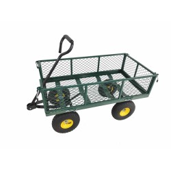 FixtureDisplays® Heavy Duty Lawn/Garden Utility Cart/Wagon with Removable Side Meshes, 400 lbs Capacity, Blue, Assebly Required with Video Link 38 Long X 20.5 Wide X 22