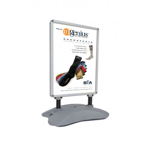 FixtureDisplays® Outdoor Wind Resistant Poster Frame Sign Board Menu Board Sidewalk Marketing Stand 24X32