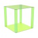 FixtureDisplays® Green Plexiglass Acrylic Cube Display Case 15350