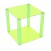 FixtureDisplays® Green Plexiglass Acrylic Cube Display Case 15350