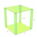 FixtureDisplays® Green Plexiglass Acrylic Cube Display Case 15350