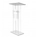 FixtureDisplays® Clear Podium Plexiglass Lecturn Transparent Church Pulpit with Christian Church Cross Trinity Style Easy Assebmly Required 15411+1803CROSS